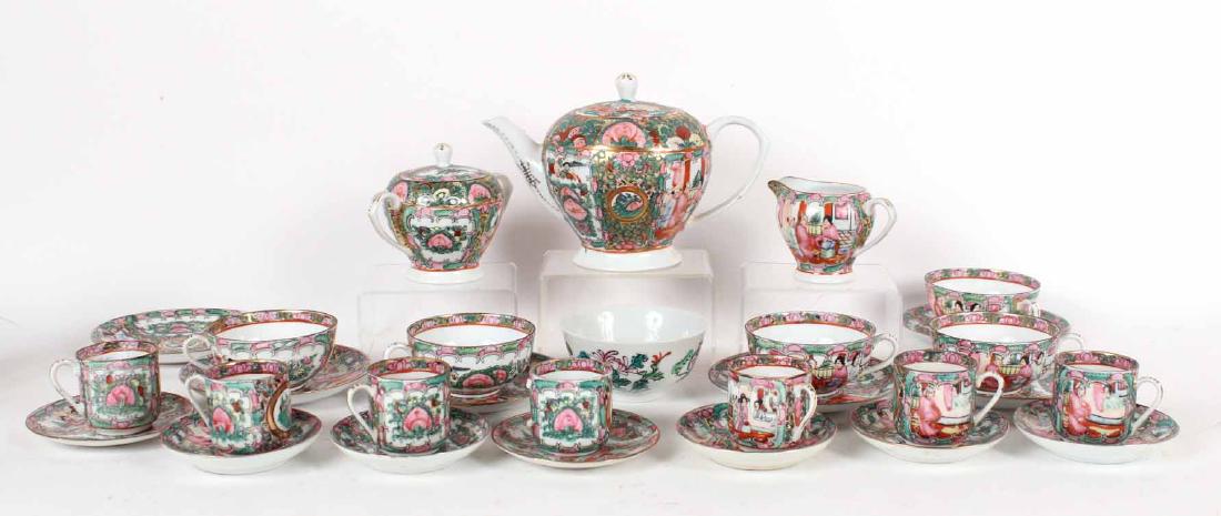 Rose Medallion Porcelain Tea Service (1 of 8)