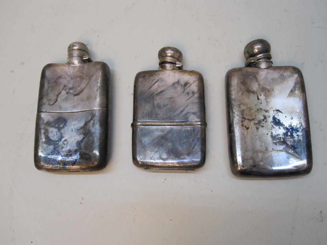THREE SILVER FLASKS (1 of 4)
