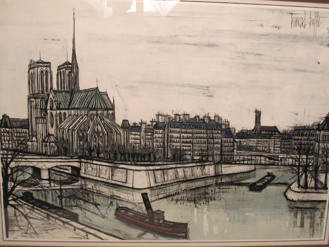 BERNARD BUFFET PRINT OF FRENCH CANAL (1 of 5)