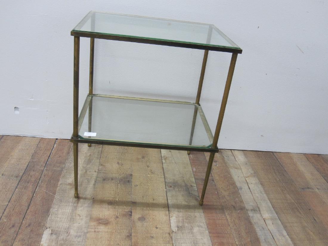 BRONZE TWO TIER OCCASIONAL TABLE (1 of 4)