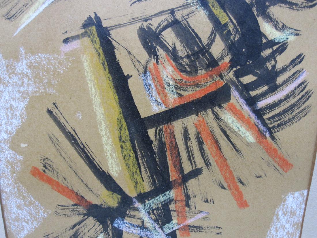 MID CENTURY MIXED MEDIA ABSTRACT (1 of 4)