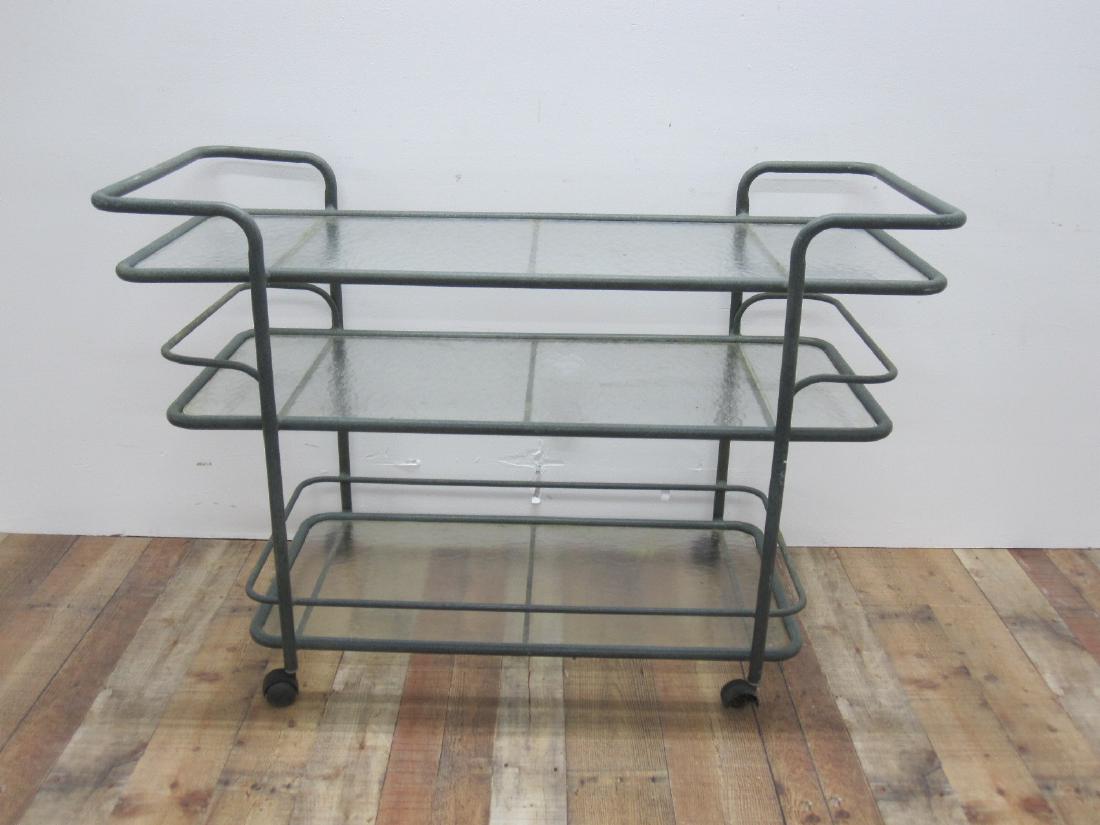 BROWN JORDAN FLORENTINE ROLLING CART: 20th C.