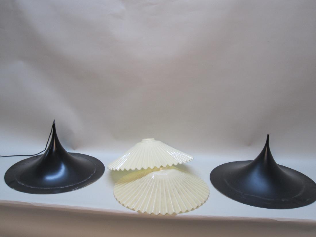 TWO MODERN ALUMINUM HANGING LIGHTS (1 of 4)