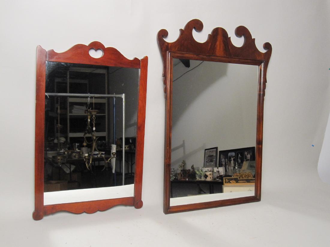 MAHOGANY HANGING WALL MIRROR (1 of 3)