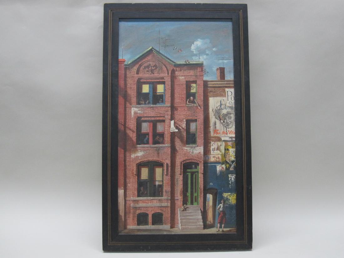 E.F. HOFMANN OIL ON LINEN OF URBAN LANDSCAPE (1 of 6)