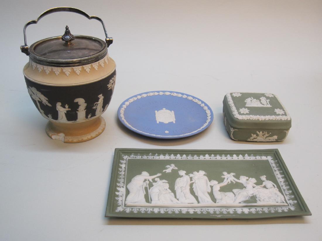 4 PIECES OF ASSORTED WEDGWOOD JASPERWARE (1 of 8)