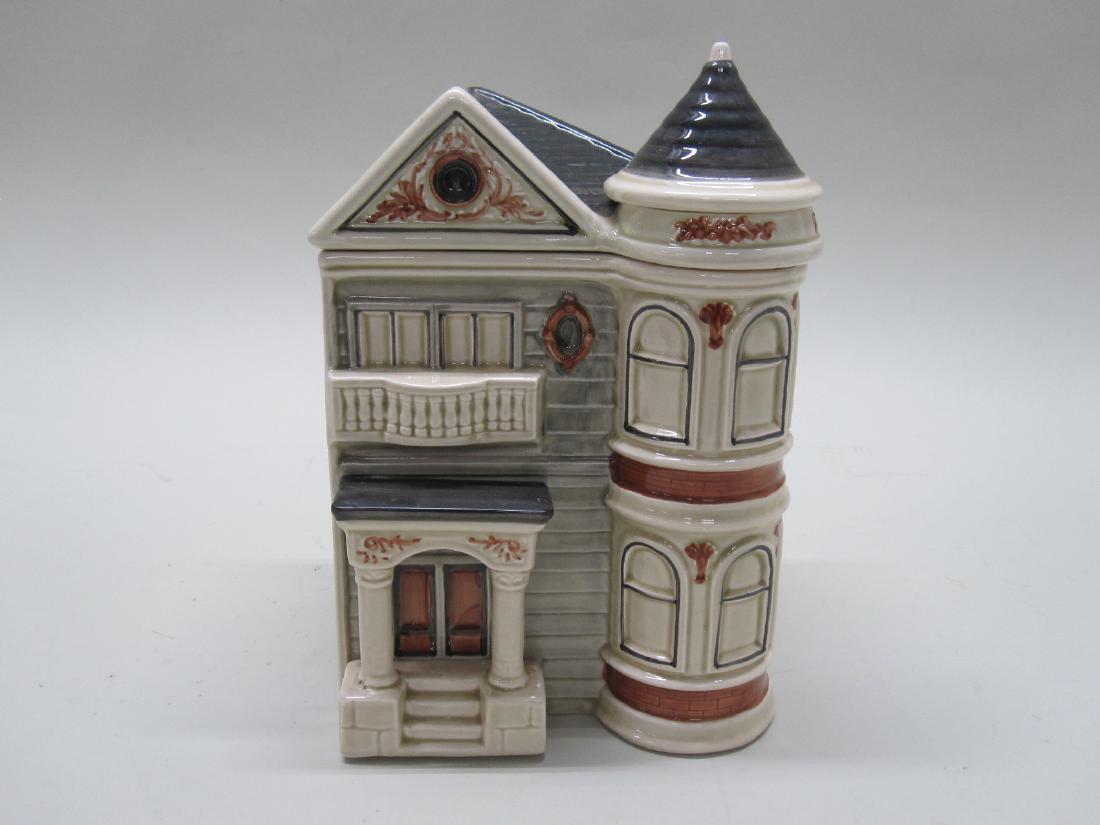 VINTAGE VICTORIAN HOUSE COOKIE JAR: 20th C.
