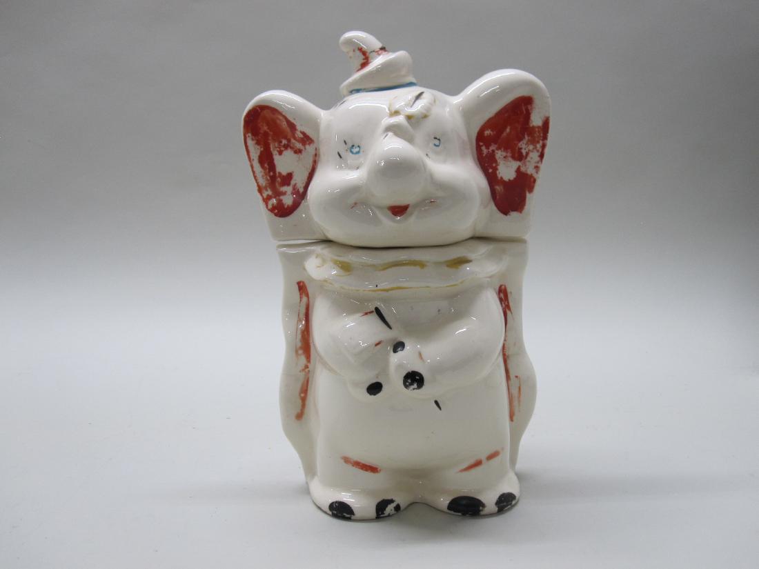 VINTAGE ELEPHANT COOKIE JAR: 20th C.