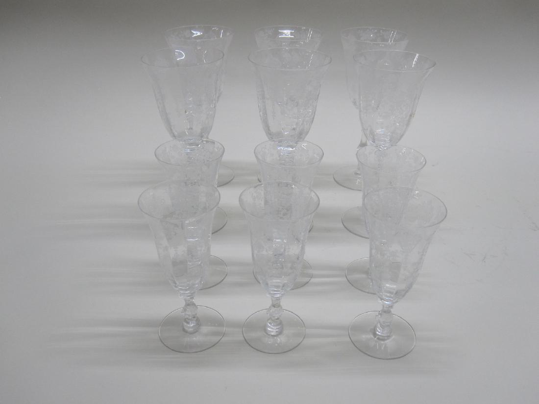 SET OF SIX CAMBRIDGE ROSEPOINT GOBLETS (1 of 3)