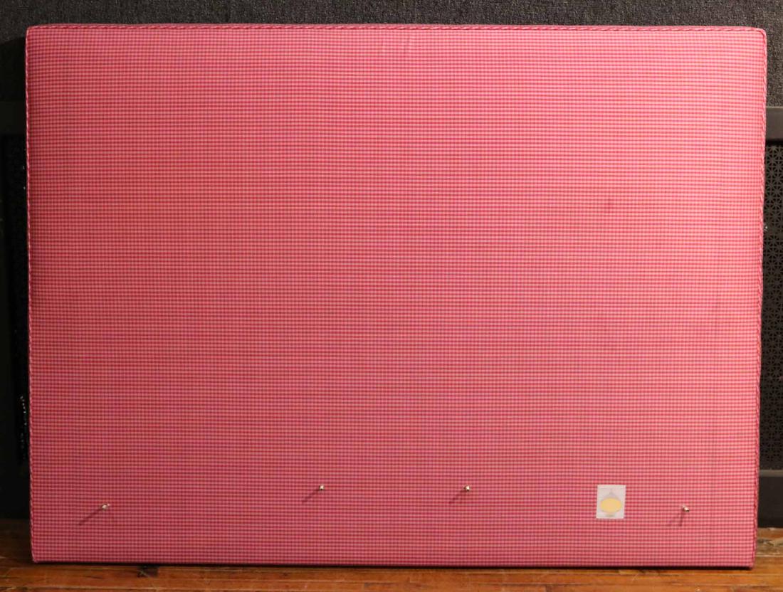 CONTEMPORARY PINK GINGHAM-UPHOLSTERED HEADBOARD (1 of 5)