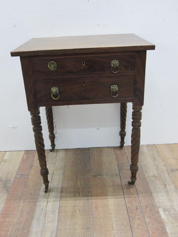 EMPIRE MAHOGANY SEWING TABLE (1 of 7)