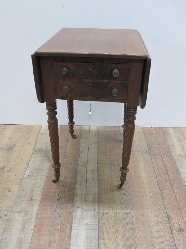 EMPIRE MAHOGANY SEWING TABLE (1 of 7)