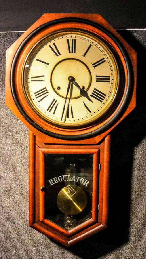 REGULATOR WALL CLOCK: 31"h x 15"w