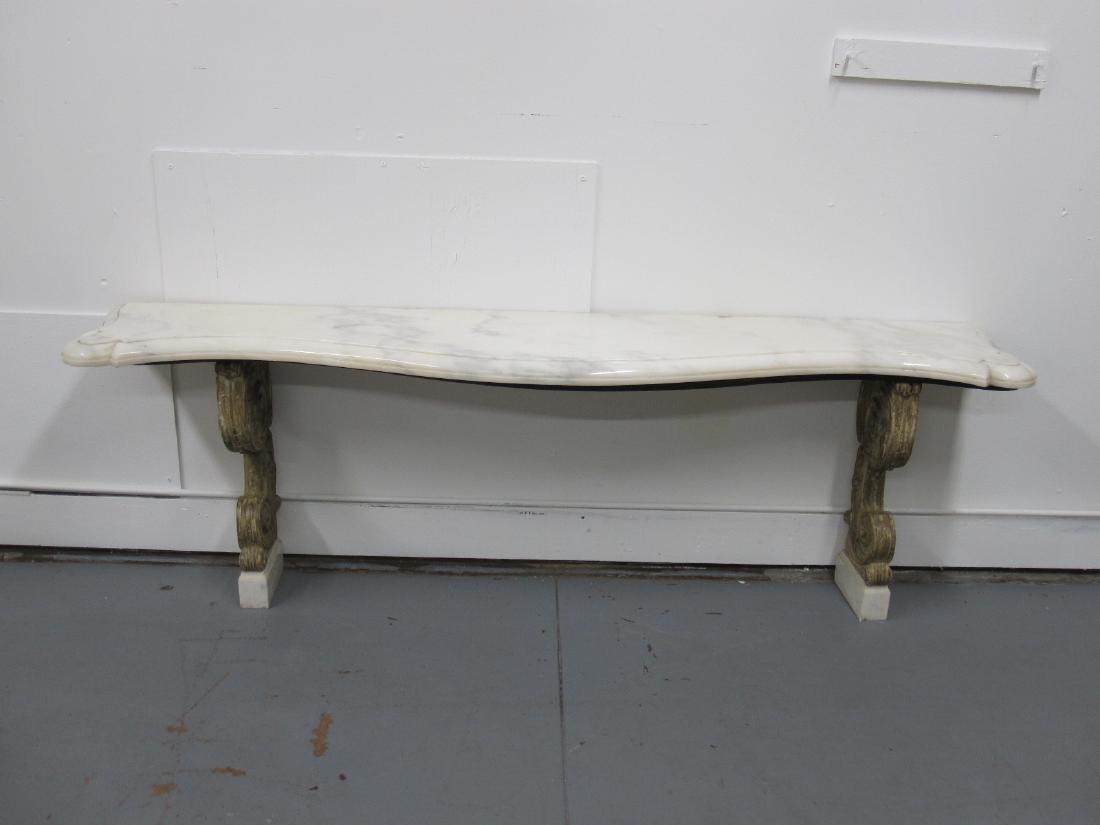 ITALIAN MARBLE TOP CONSOLE (1 of 5)