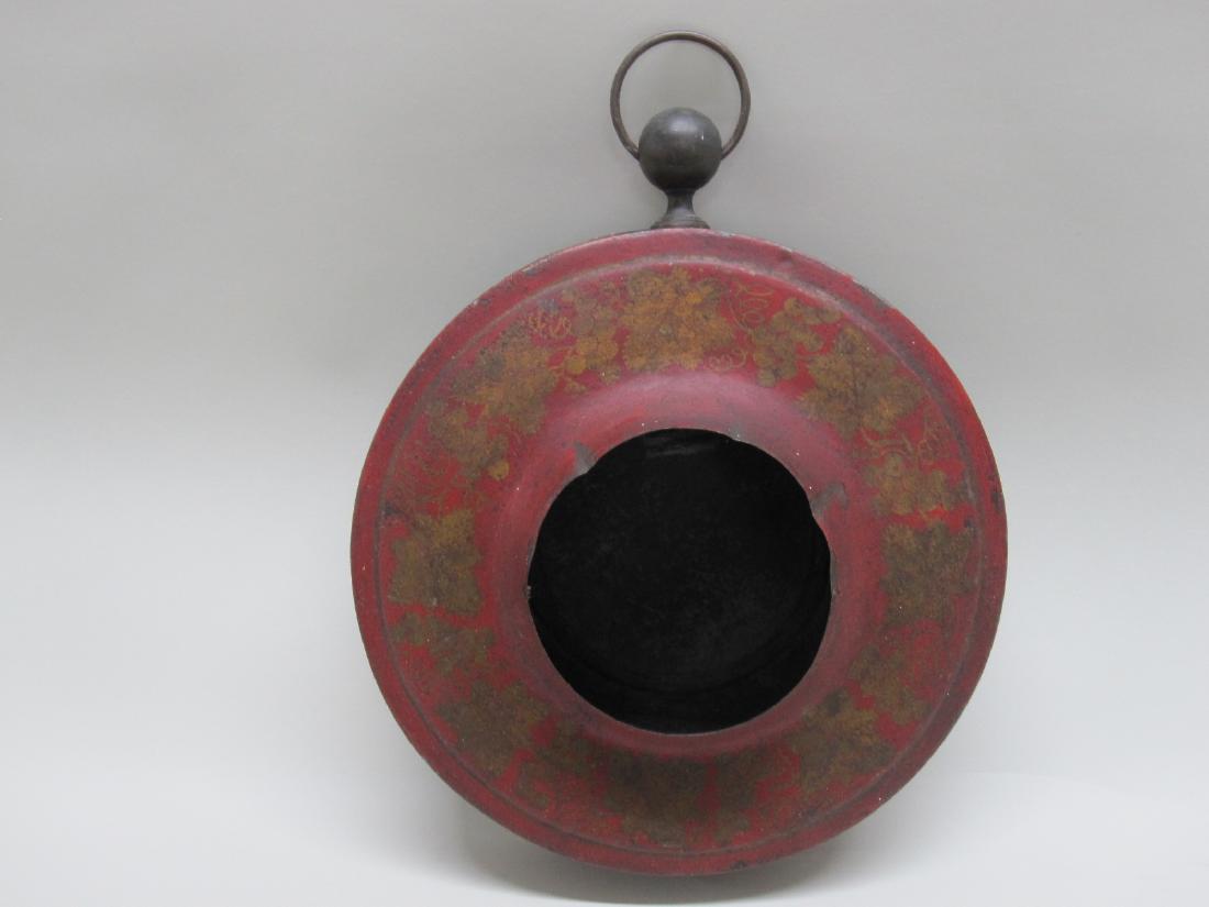 RED TOLEWARE SANGAMO CLOCK CASE (1 of 6)