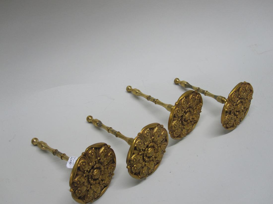 SET OF FOUR BRASS TIE BACKS (1 of 3)