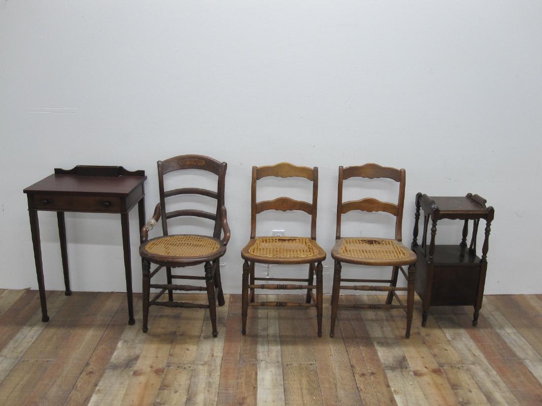 THREE ASSORTED COUNTRY SIDE CHAIRS (1 of 6)