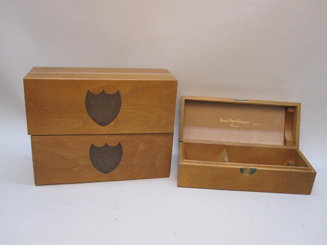 THREE VINTAGE DOM PERIGNON ROSE CASKETS (1 of 2)