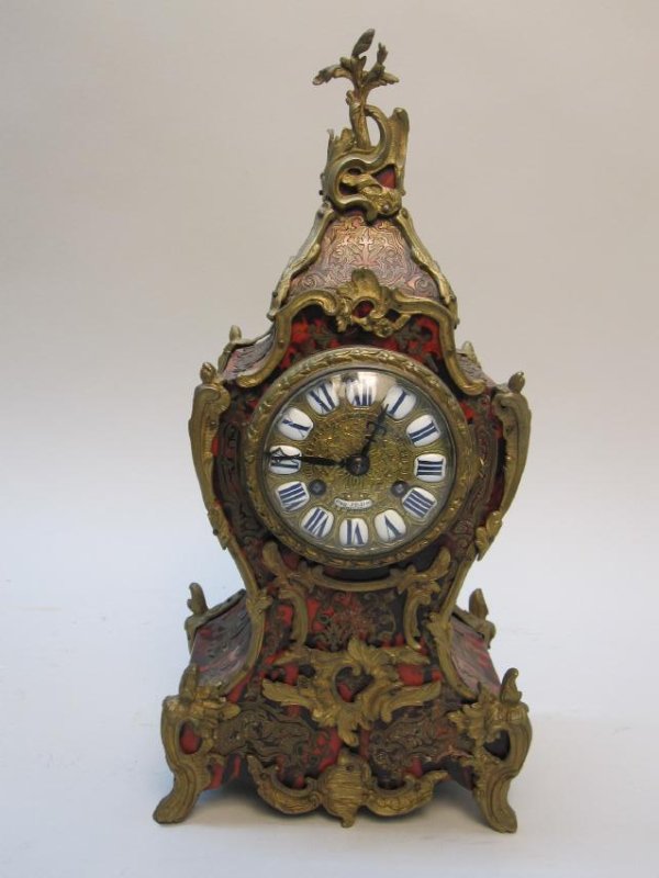 FRENCH ORMOLU MOUNTED BOULLE CLOCK (1 of 6)
