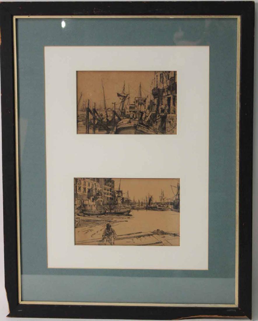 Two Framed Etchings, James A McNeill Whistler (1 of 5)