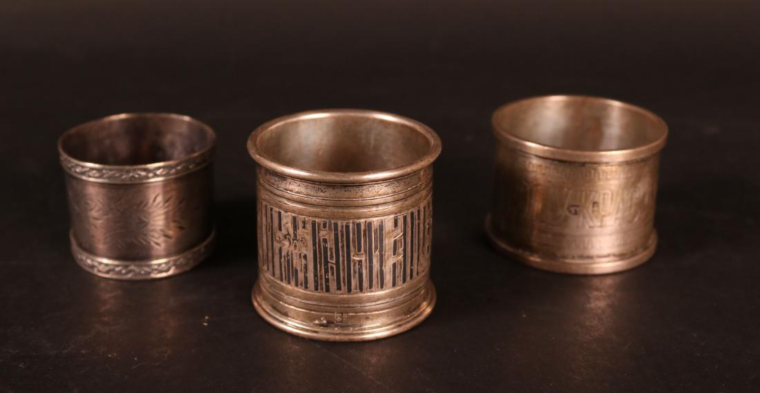 Two Russian Silver Napkin Rings (1 of 7)