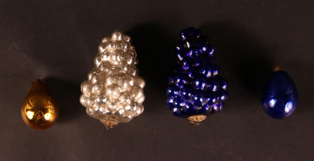 Four Colored Glass Kugel Ornaments (1 of 8)