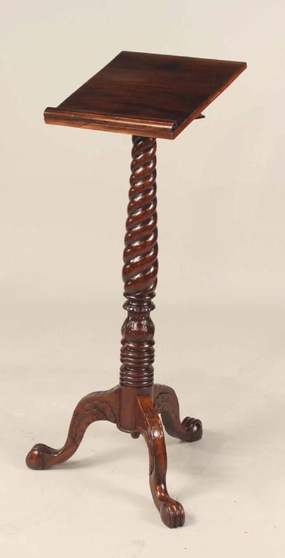 Regency Style Mahogany Lecturn: 20th C. 46"h x 15-1/2"w