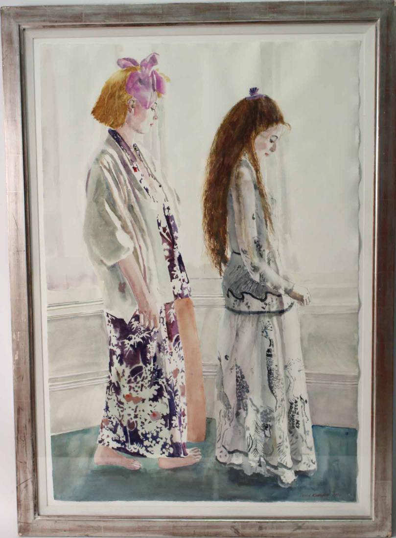Watercolor, Walking Figures, David Remfry (1 of 6)
