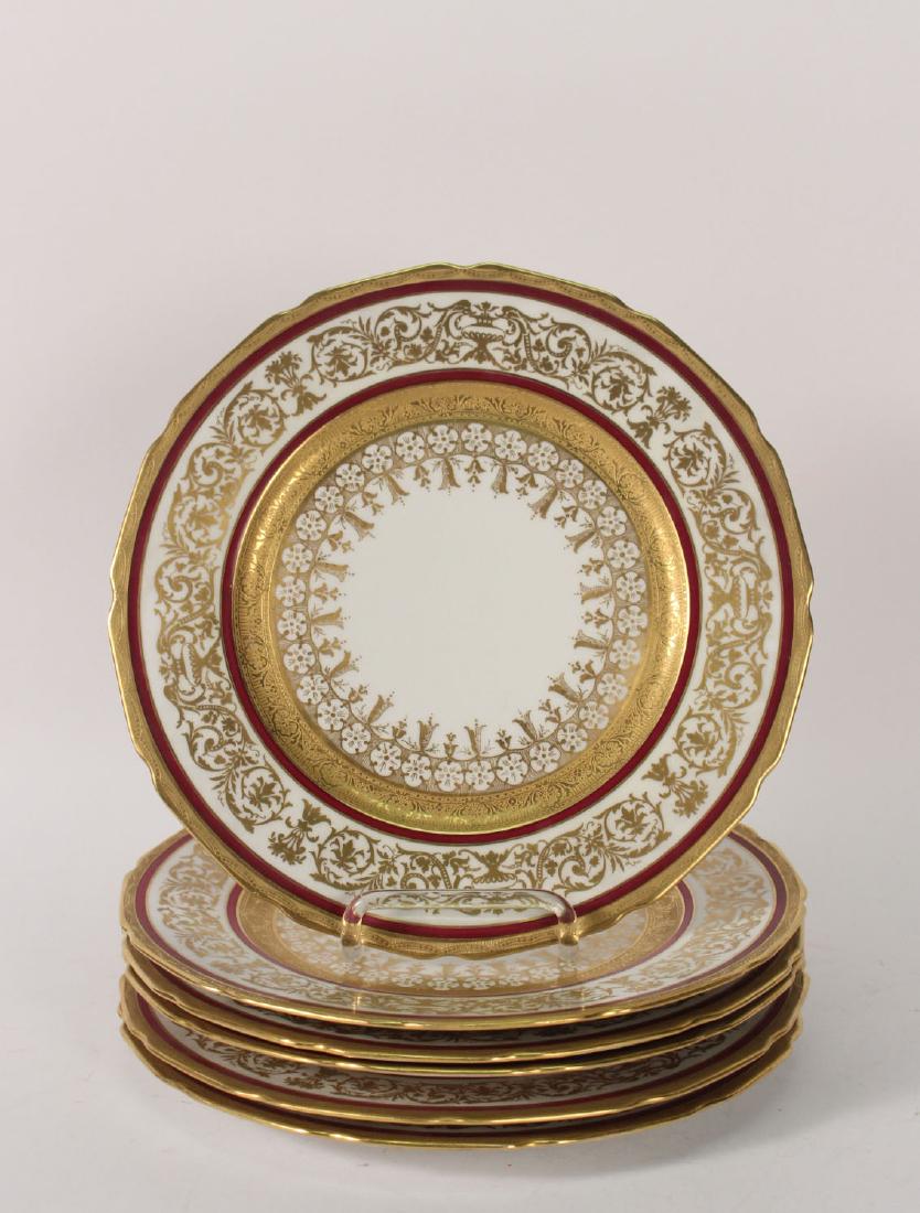 Six Limoges Parcel-Gilt Dinner Plates (1 of 6)