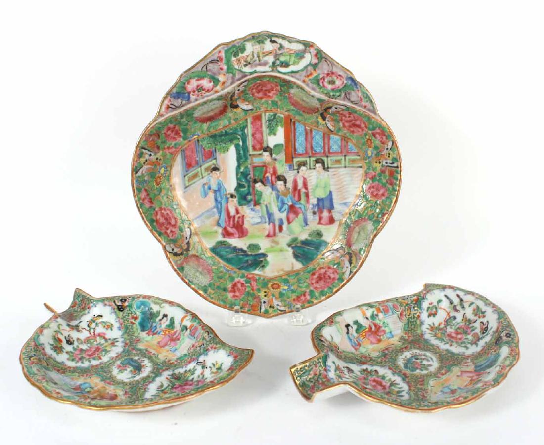 Three Chinese Porcelain Famille Rose Articles (1 of 5)