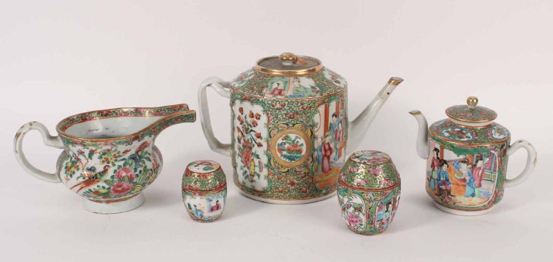 Five Chinese Porcelain Famille Rose Articles (1 of 5)