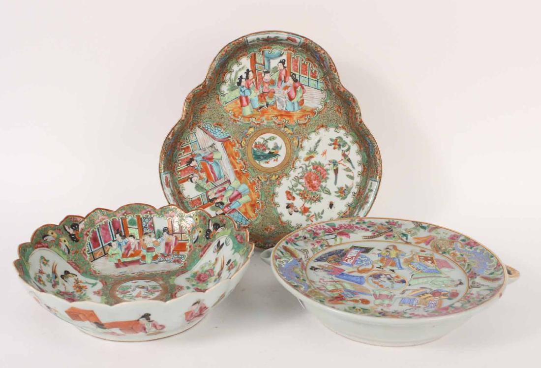 Three Chinese Porcelain Famille Rose Articles (1 of 8)