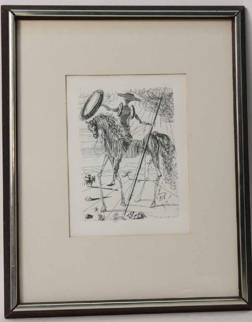 Etching, "Don Quixote," Salvador Dali (1 of 3)