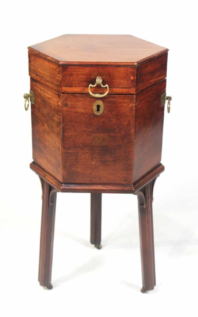 George III Brass-Bound Mahogany Cellarette (1 of 9)