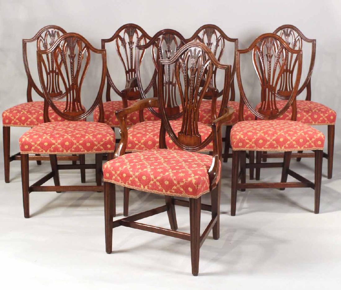 Eight George III Carved Mahogany Dining Chairs (1 of 10)
