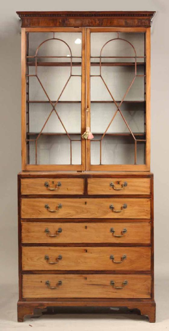 George III Mahogany Bookcase on Chest (1 of 7)