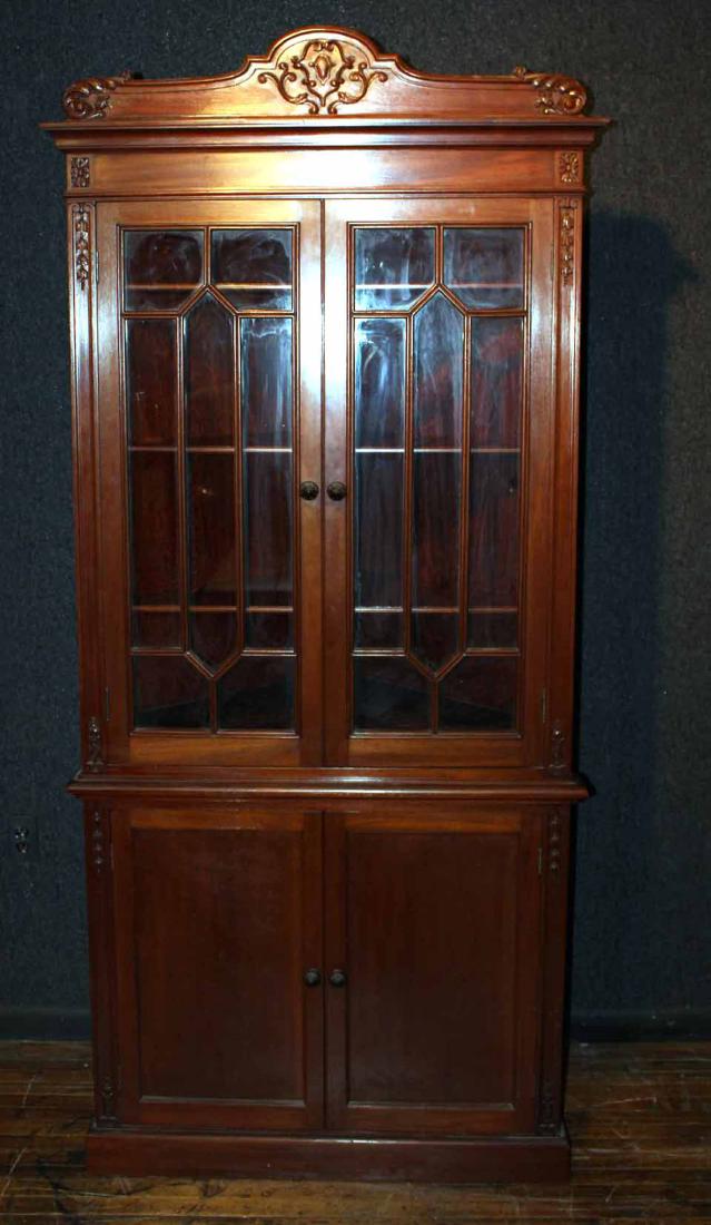 Federal Style Carved Mahogany Corner Cabinet (1 of 5)