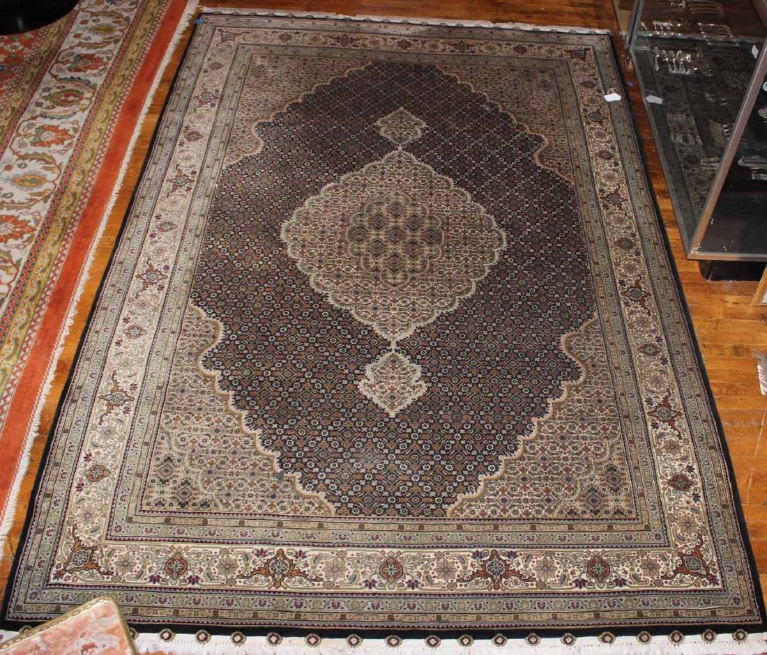 Modern Black and Cream Oriental Rug (1 of 5)