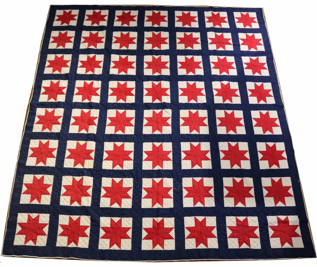 Large Red, White and Blue Quilt (1 of 8)