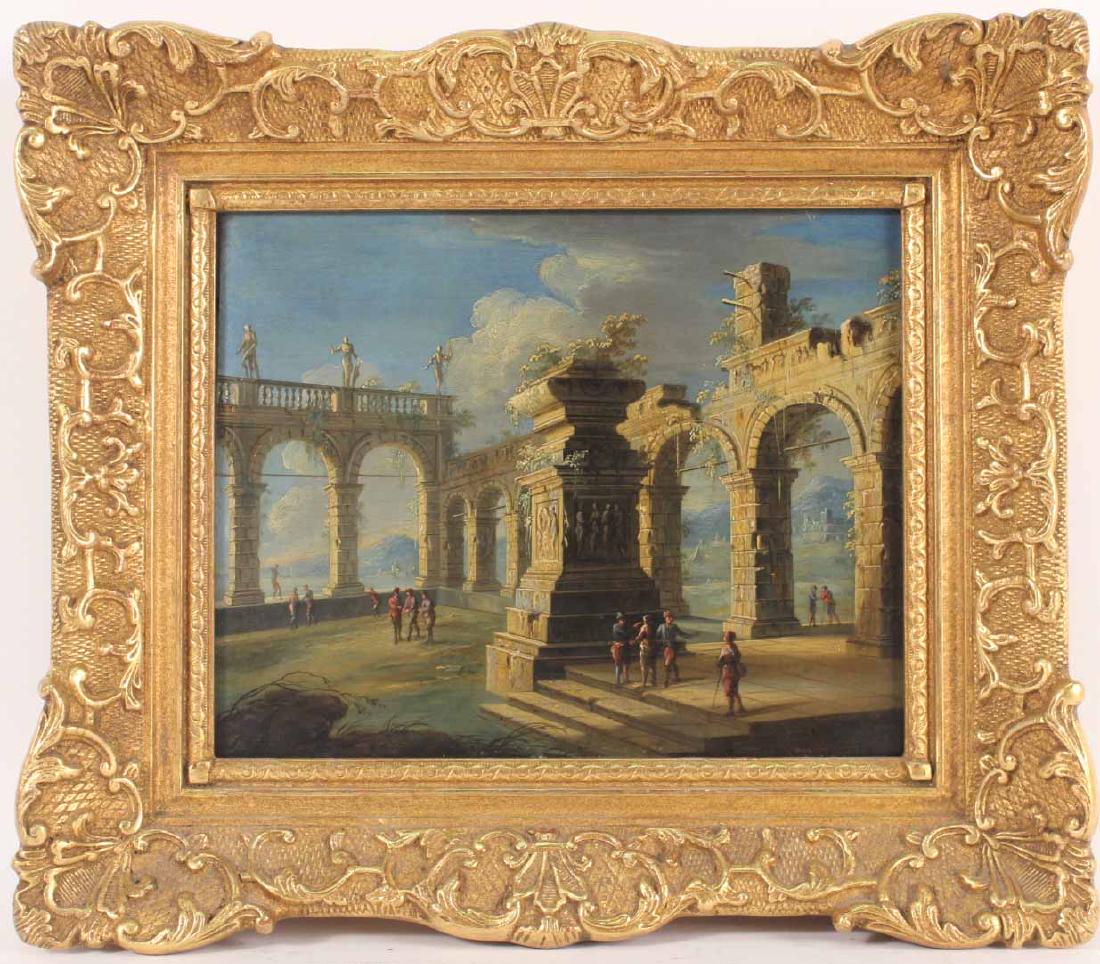 Oil on Copper, Classical Ruins, Gennaro Greco (1 of 9)