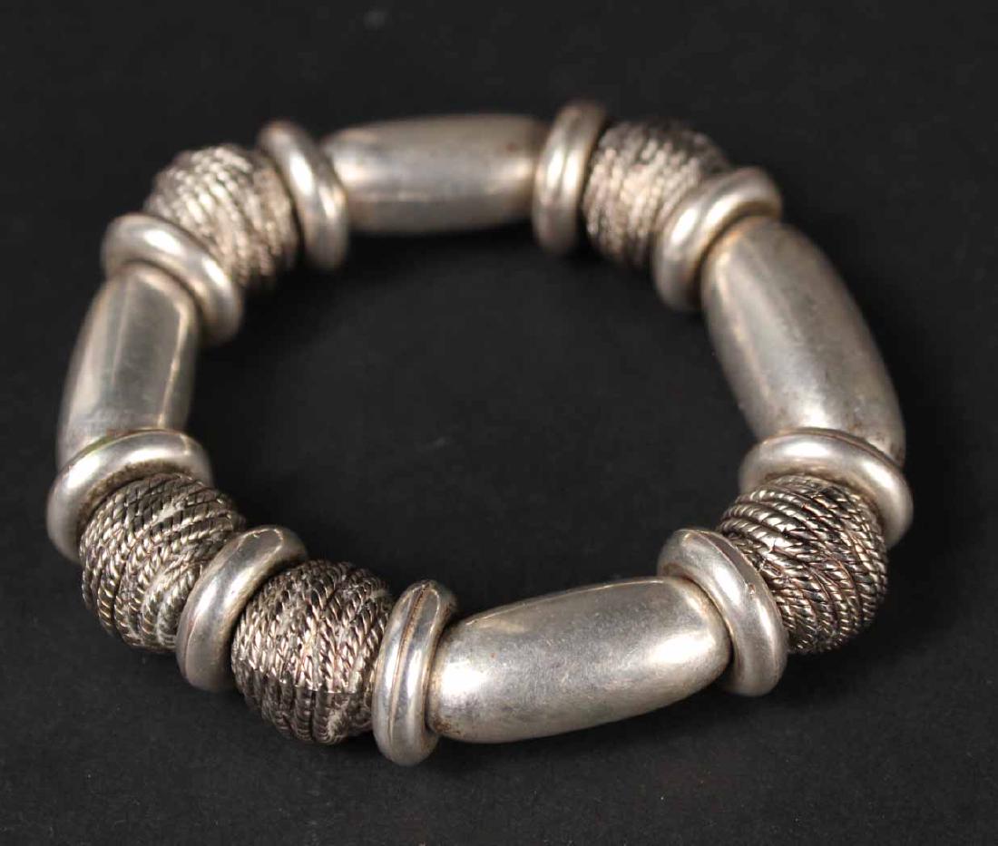 Asian Sterling Silver Tubular Bracelet (1 of 4)