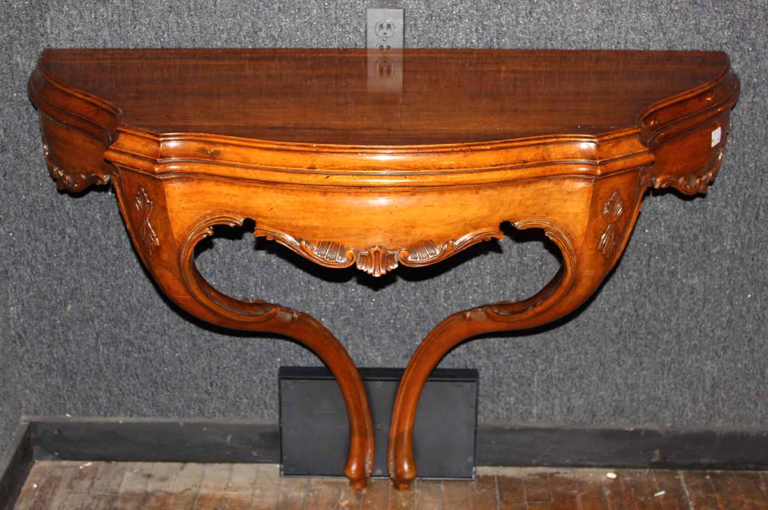 Louis XV Carved Mahogany Console Table (1 of 6)