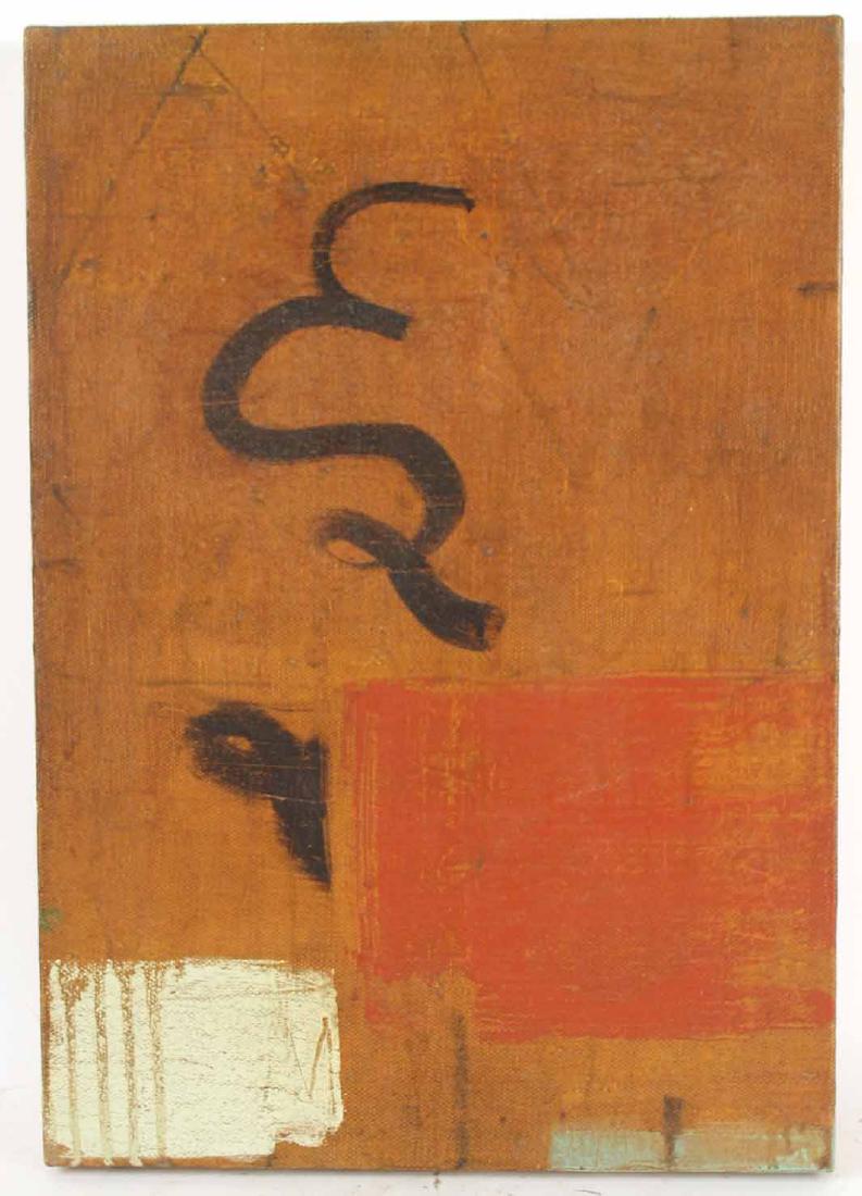 Oil on Linen, Abstract, Robert Kelly: (American, b. 1956), inscribed verso "Voting Day in Nepal 1992, Robert Kelly, Oil on Linen." 20"h x 14"w Provenance: Victoria Munroe Fine Art, Ltd.