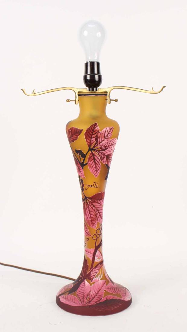 Galle Style Modern Cameo Glass Table Lamp (1 of 5)