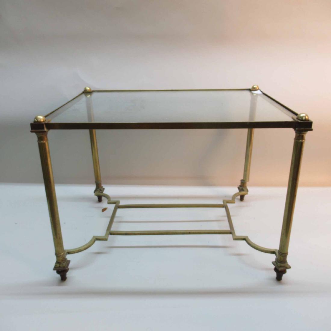MODERN BRASS OCCASIONAL TABLE (1 of 3)