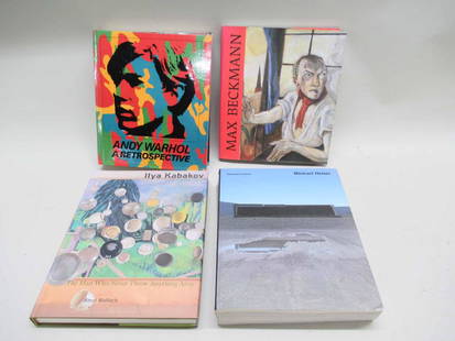 GROUP OF ASSORTED ART BOOKS: Including; Andy Warhol, Max Beckman, Llya Kabakov and Michael Heizer.