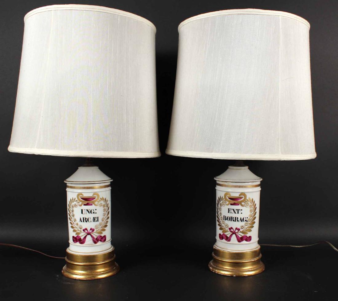 PAIR OF FRENCH PORCELAIN APOTHECARY JARS (1 of 5)