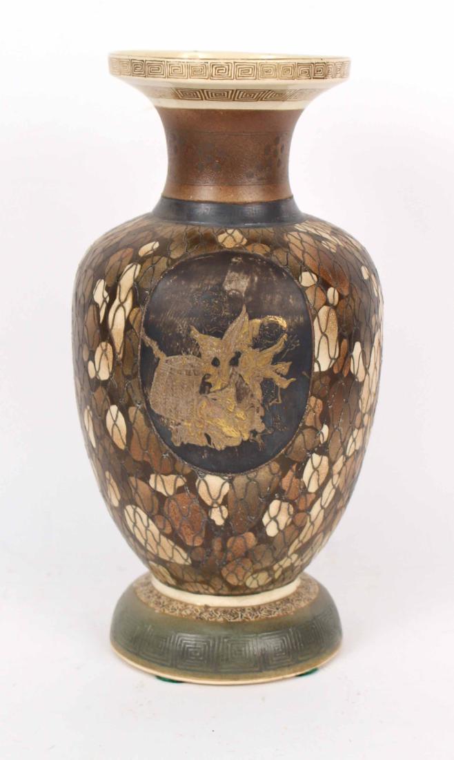 JAPANESE SATSUMA STYLE VASE (1 of 7)