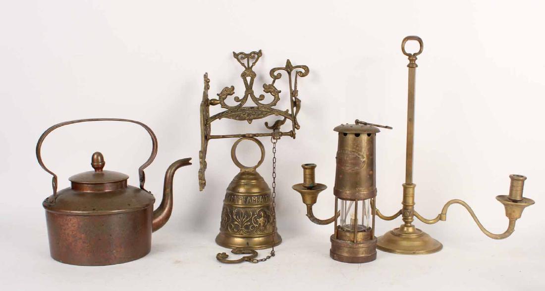 FOUR BRASS TABLE ARTICLES (1 of 3)