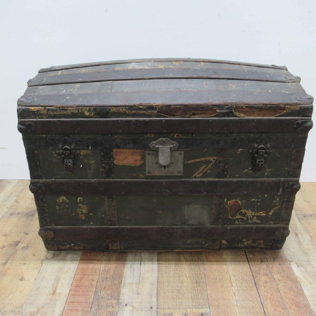 DOME-TOP METAL MOUNTED TRUNK (1 of 10)